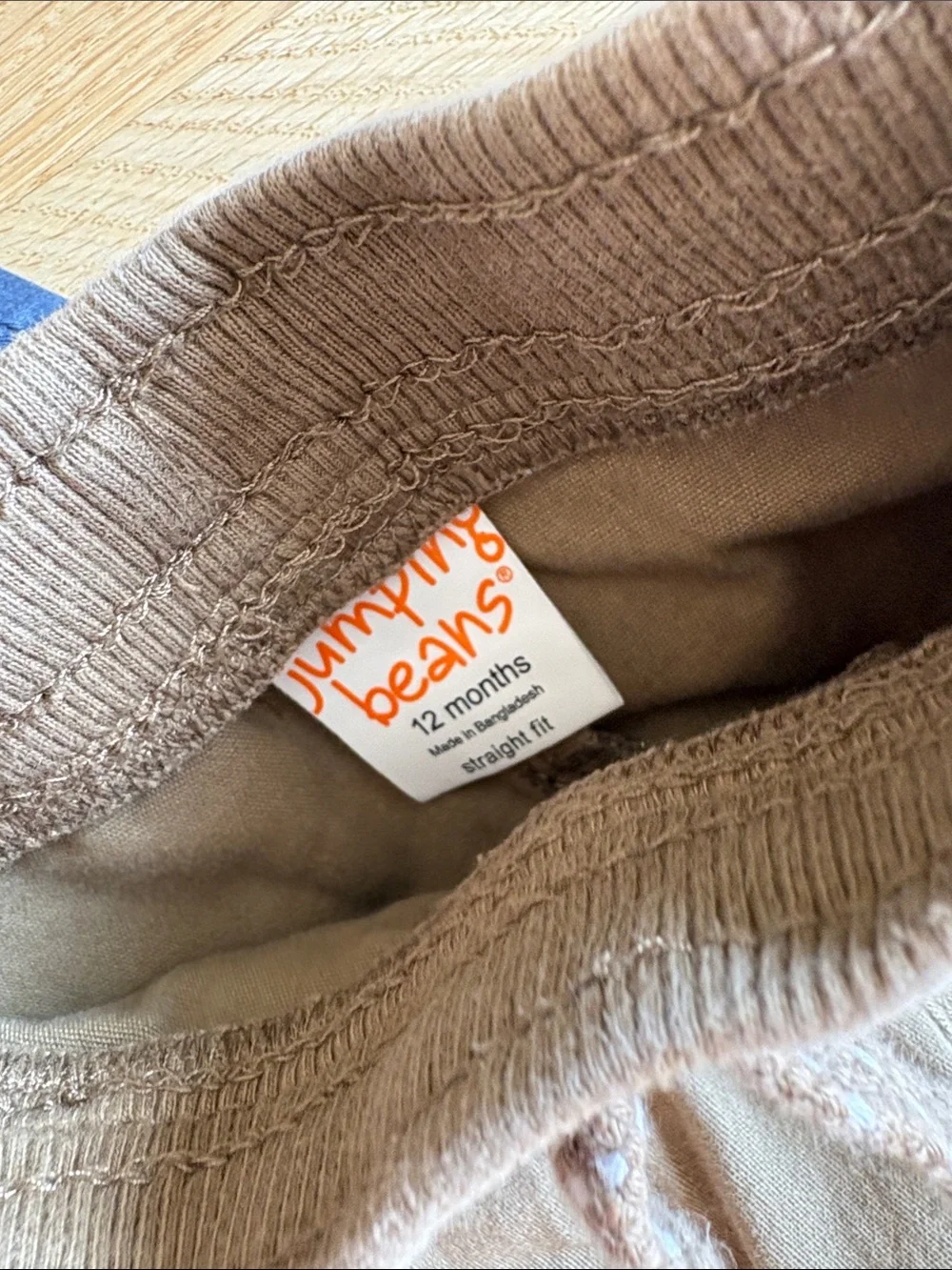 JUMPING BEANS | SET OF 3 Gray, Navy & Tan Pull-On Jogger Pants Trio